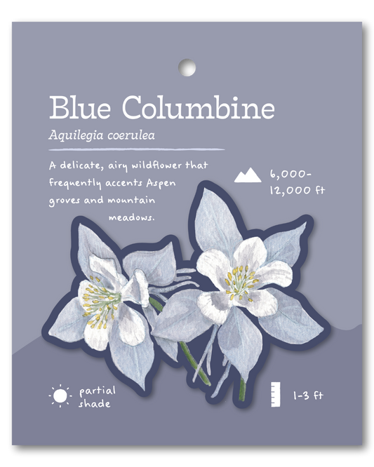 Blue Columbine Sticker