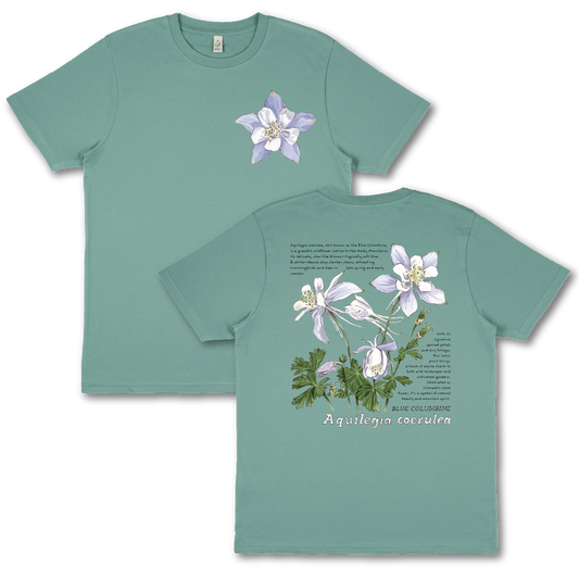 Blue Columbine 100% Organic Cotton Tee