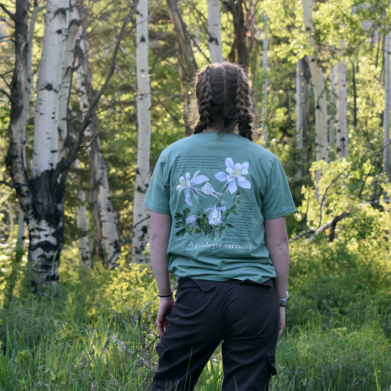 Blue Columbine 100% Organic Cotton Tee