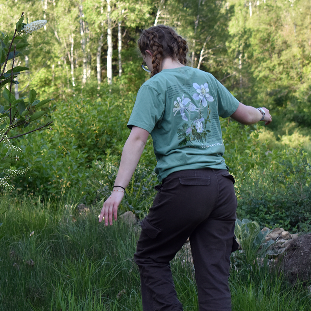Blue Columbine 100% Organic Cotton Tee